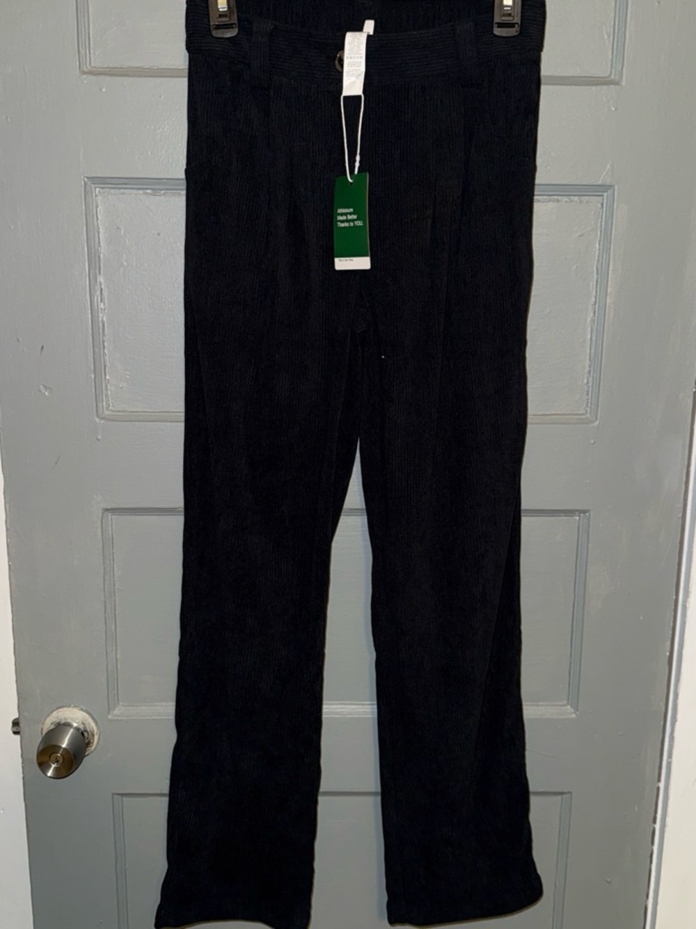 HALARA Black Corduroy Boot-Cut Pants
